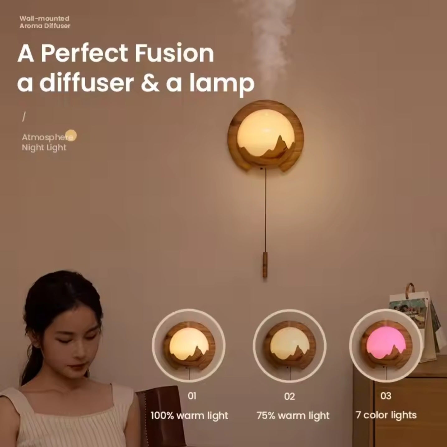 Wall-Mounted Aroma Diffuser Night Light