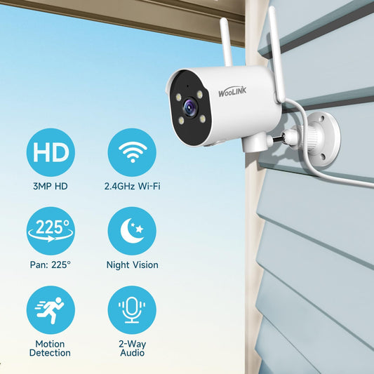 WOOLINK 2K Security Camera Outdoor WiFi Security Cameras