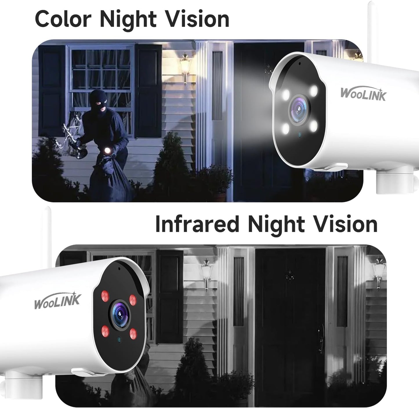 WOOLINK 2K Security Camera Outdoor WiFi Security Cameras